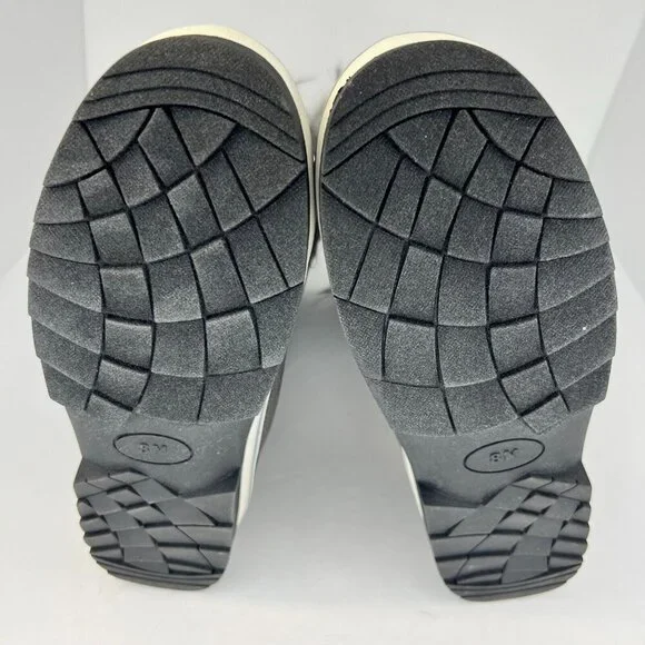 Womens Dark Gray Waterproof Lace Up Faux Fur Winter Mid Calf Size 8M Snow Boots - Picture 7 of 8